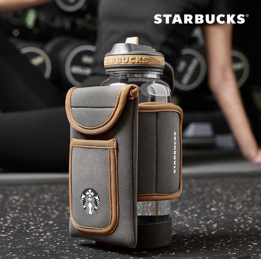 運動風｜韓國 Starbucks 星巴克 Sporty Tiki 水樽＋帆布隨身袋套裝｜Sporty Tiki Water Bottle & Pouch Set