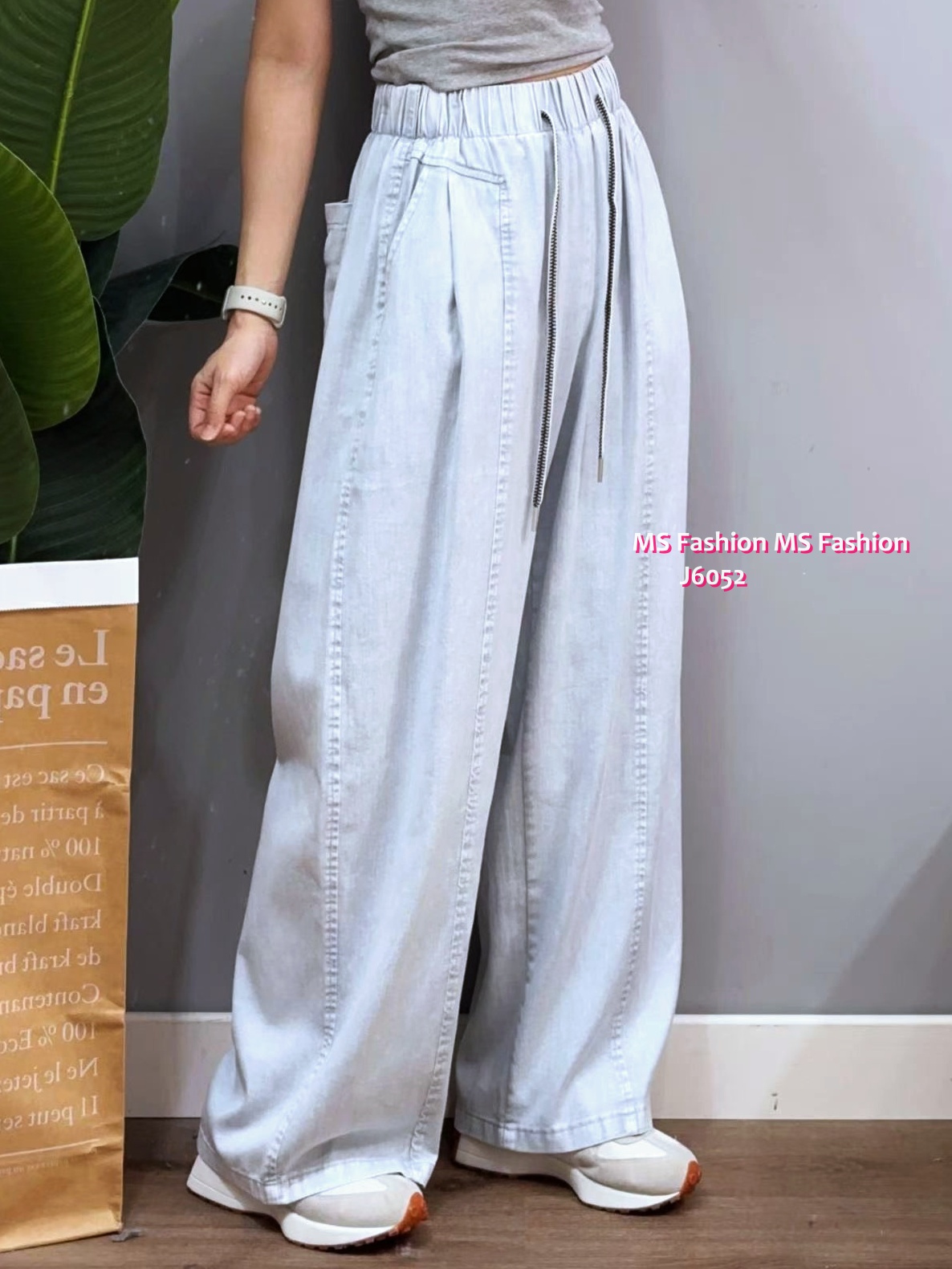 J6052 韓國🇰🇷靚色闊筒褲