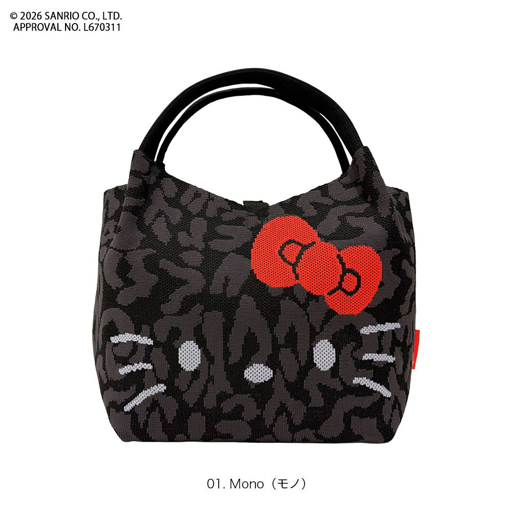 日本直送！Hello Kitty × ROOTOTE DELI V-Neck LEO 豹紋針織手袋
