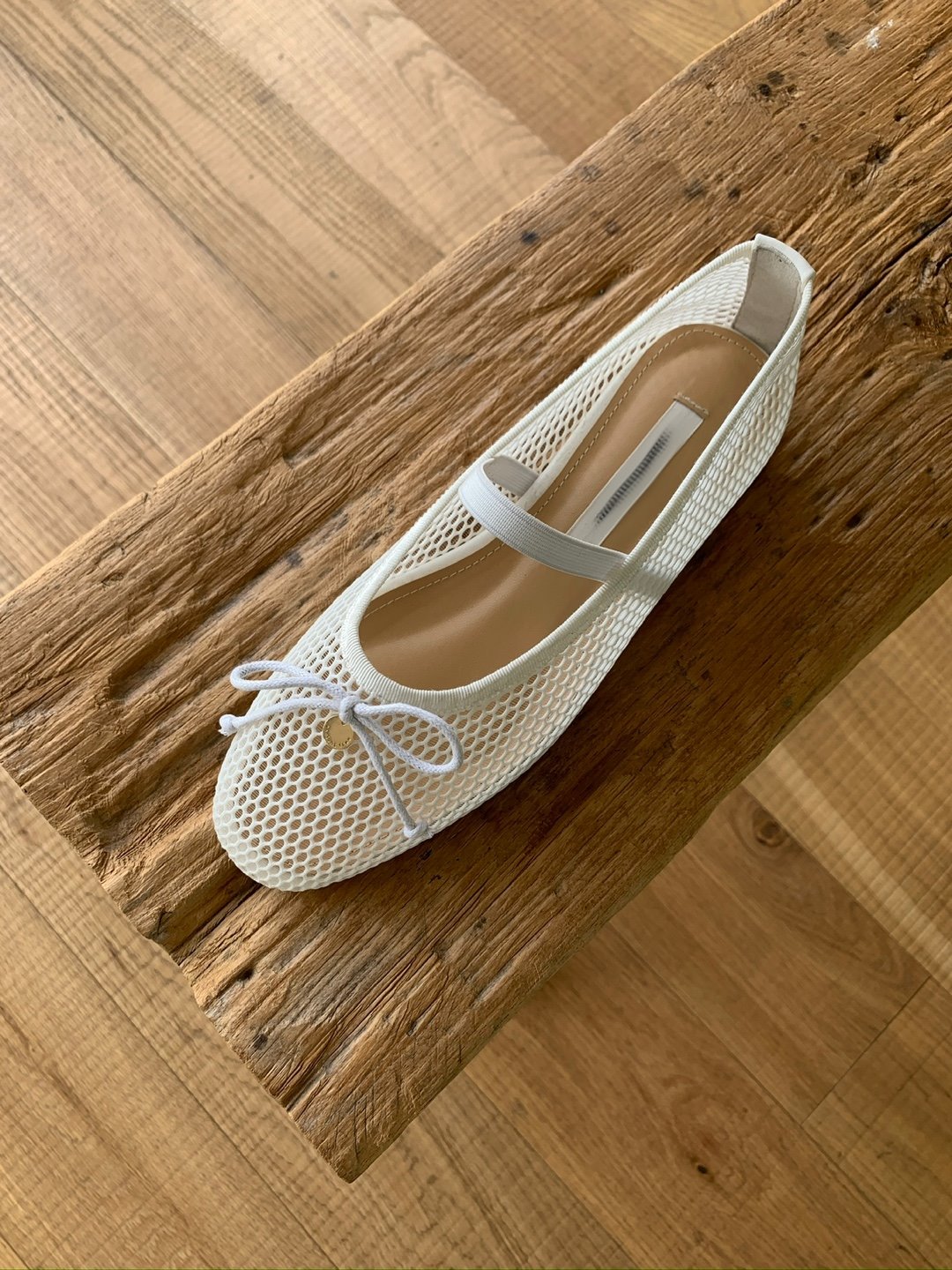Ribbon Netted Ballet Flats (3 colors)