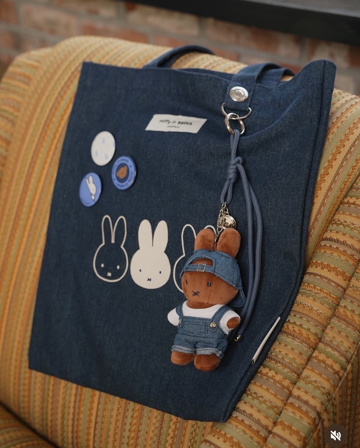 救救3小兔B行動 新登場 [韓國直送] Miffy in Seoul限定 Denim牛仔布系列 Eco Tote Bag