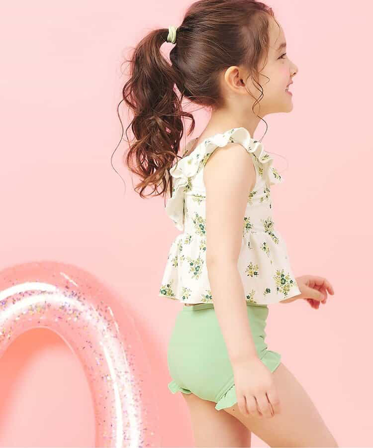 🇯🇵預訂 日本直送🇯🇵Apres les cours六色圖案印花荷葉邊後背V領分體泳衣