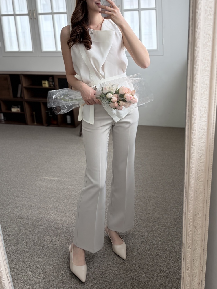 Classique Tailored Pants (Light Beige)