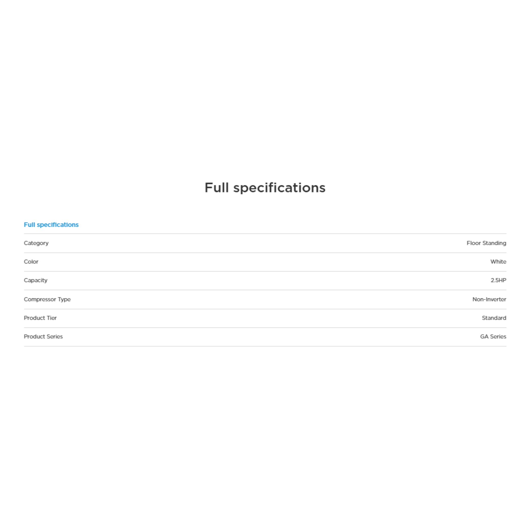 Midea 2.5Hp R32 Non Inverter Ga Series Floor Standing MFPA-25CRN8-SP