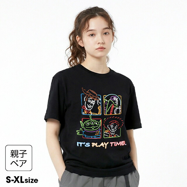 🆕【⭐訂購⭐】 🇯🇵日本直送 🌀#Toystory 霓虹線條圖案❣️ #親子裝❣️短袖 tee［2款選］🌀 [ELDA-0202][260522]