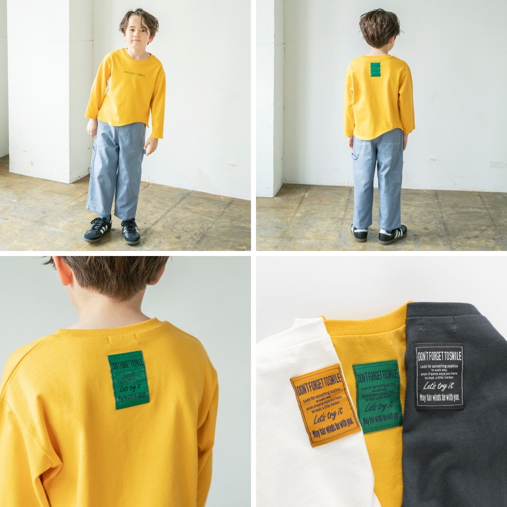 🆕【⭐訂購⭐】 🇯🇵日本直送🌀簡約波浪下擺 薄身長袖標語T恤［3款選］🌀[ELCA-0002][260310]