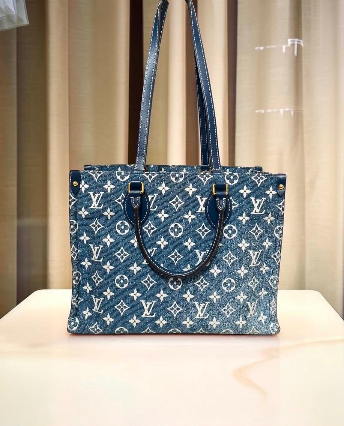Lv OnTheGo mm M59608 限量牛仔，denim Nfc 100%Authentic,98%new✅dust bag