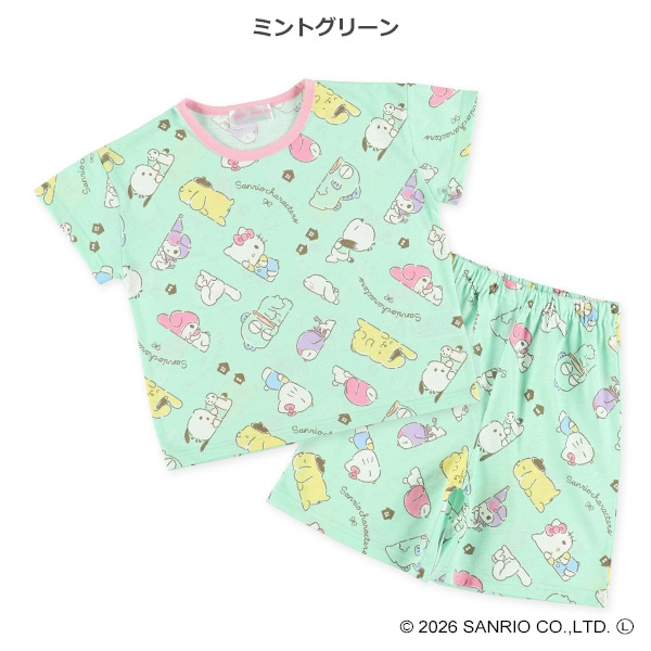 🇯🇵預訂 日本直送🇯🇵清爽材質Sanrio人物滿印短袖家居服上下套裝