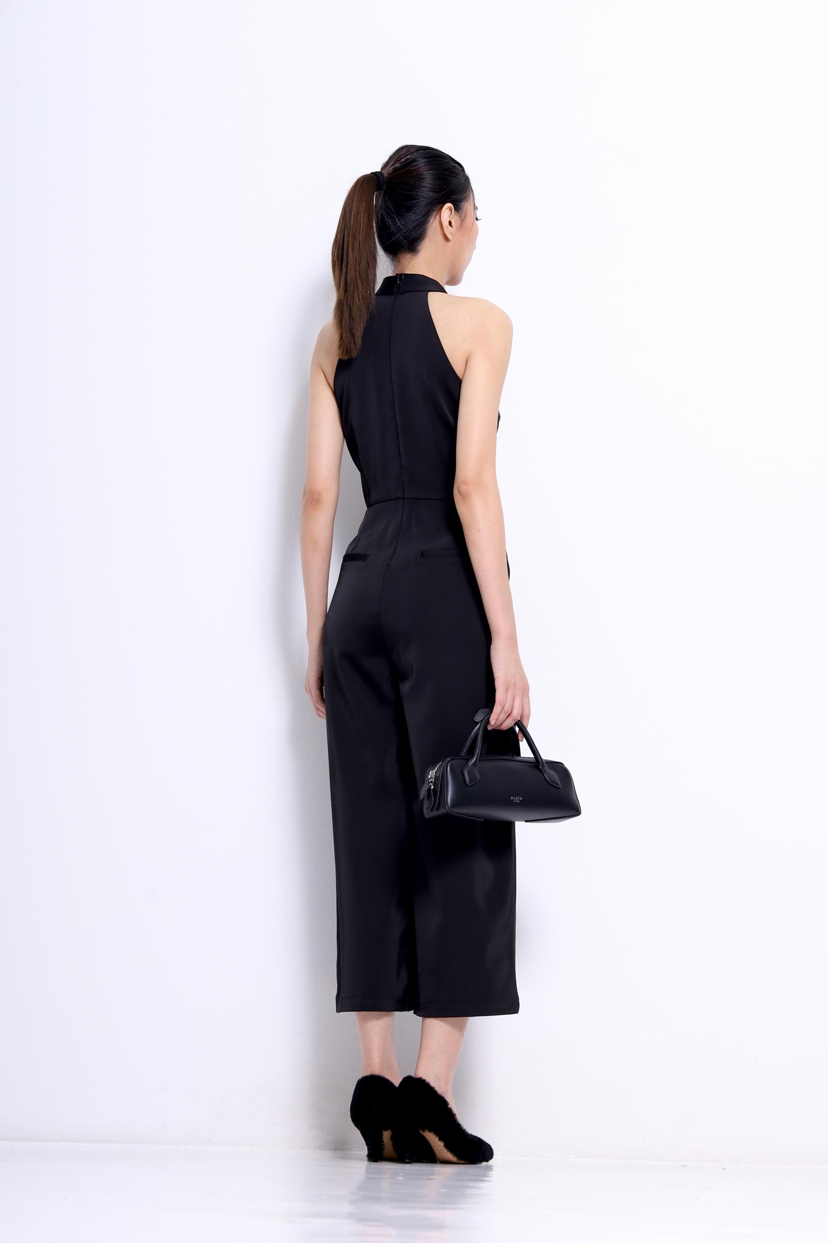 CD2144 HALTER V-NECK JUMPSUIT