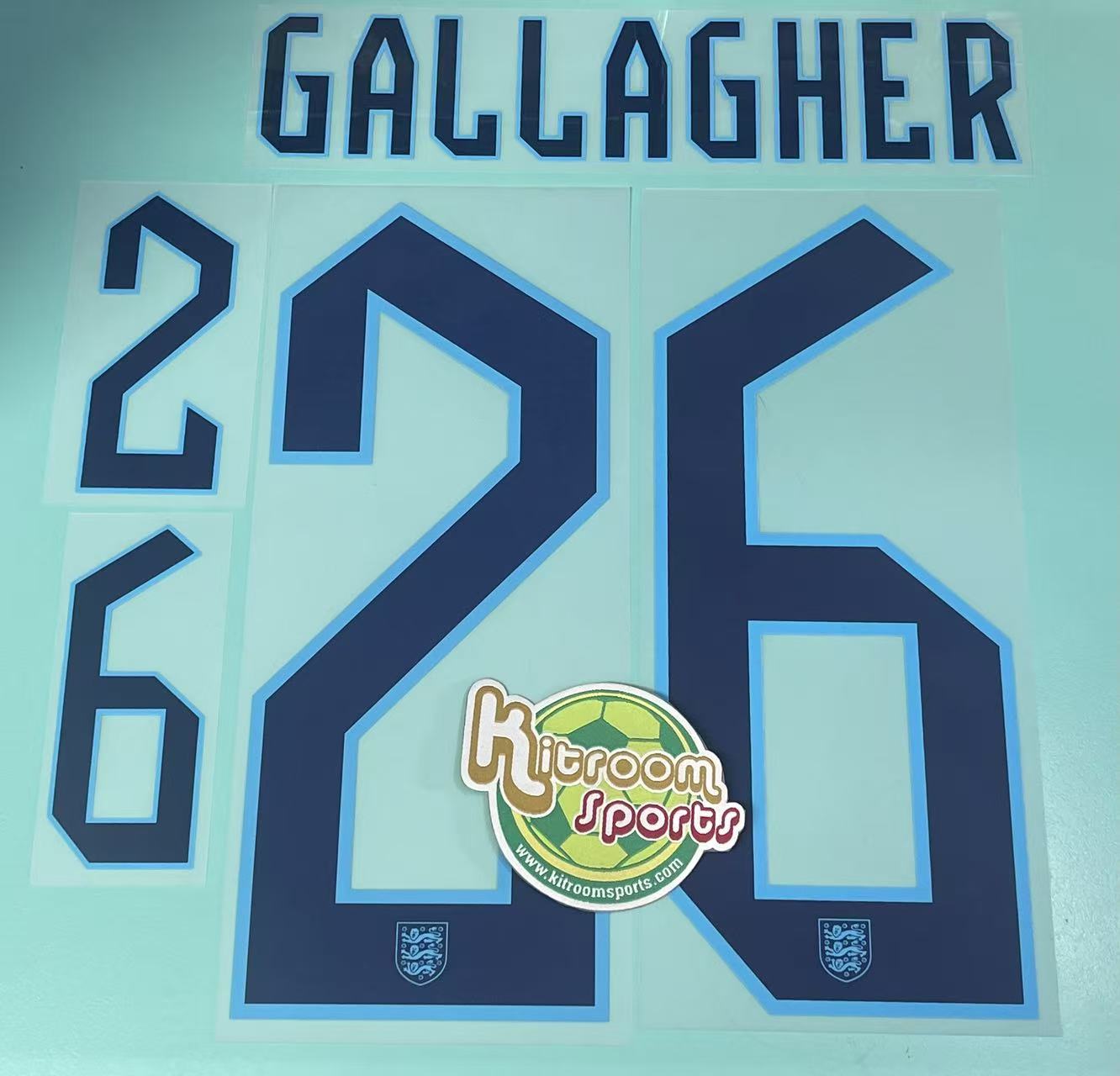 2022  England Home Nameset #26 GALLAGHER