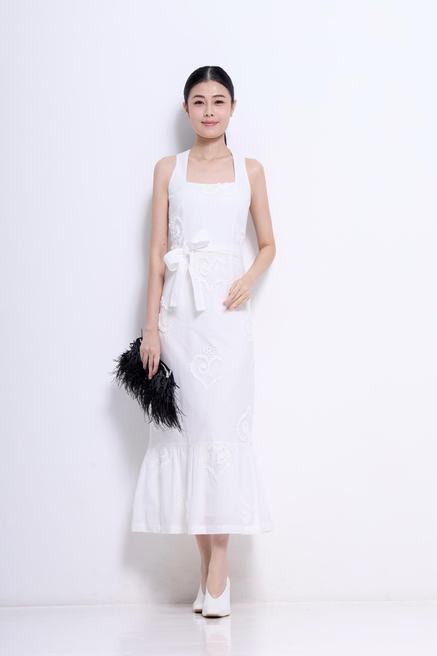 CD2146 Floral Jacquard Mermaid Dress