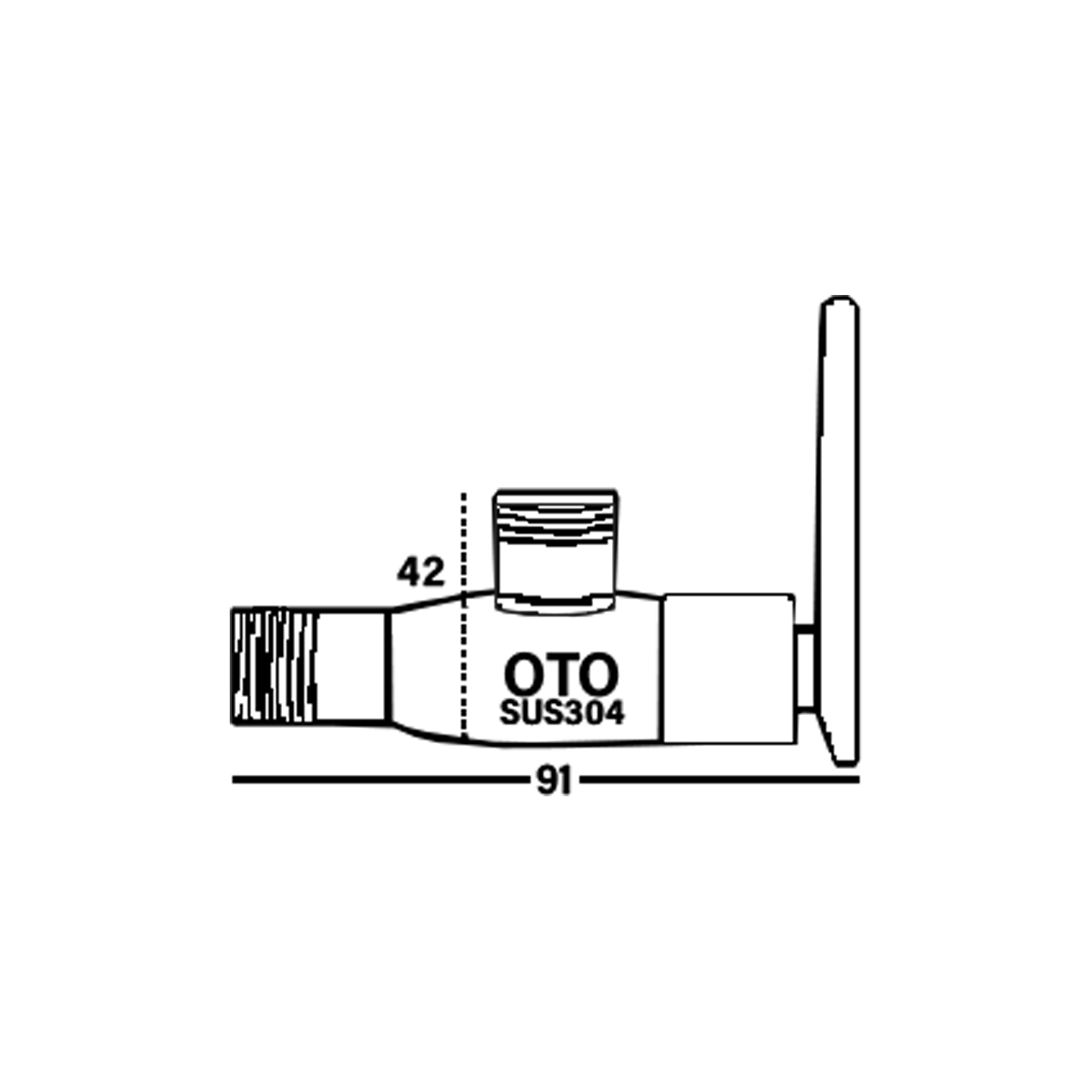 Otosani 304# Stainless Steel Angle Valve (966-14#) OTO966-14