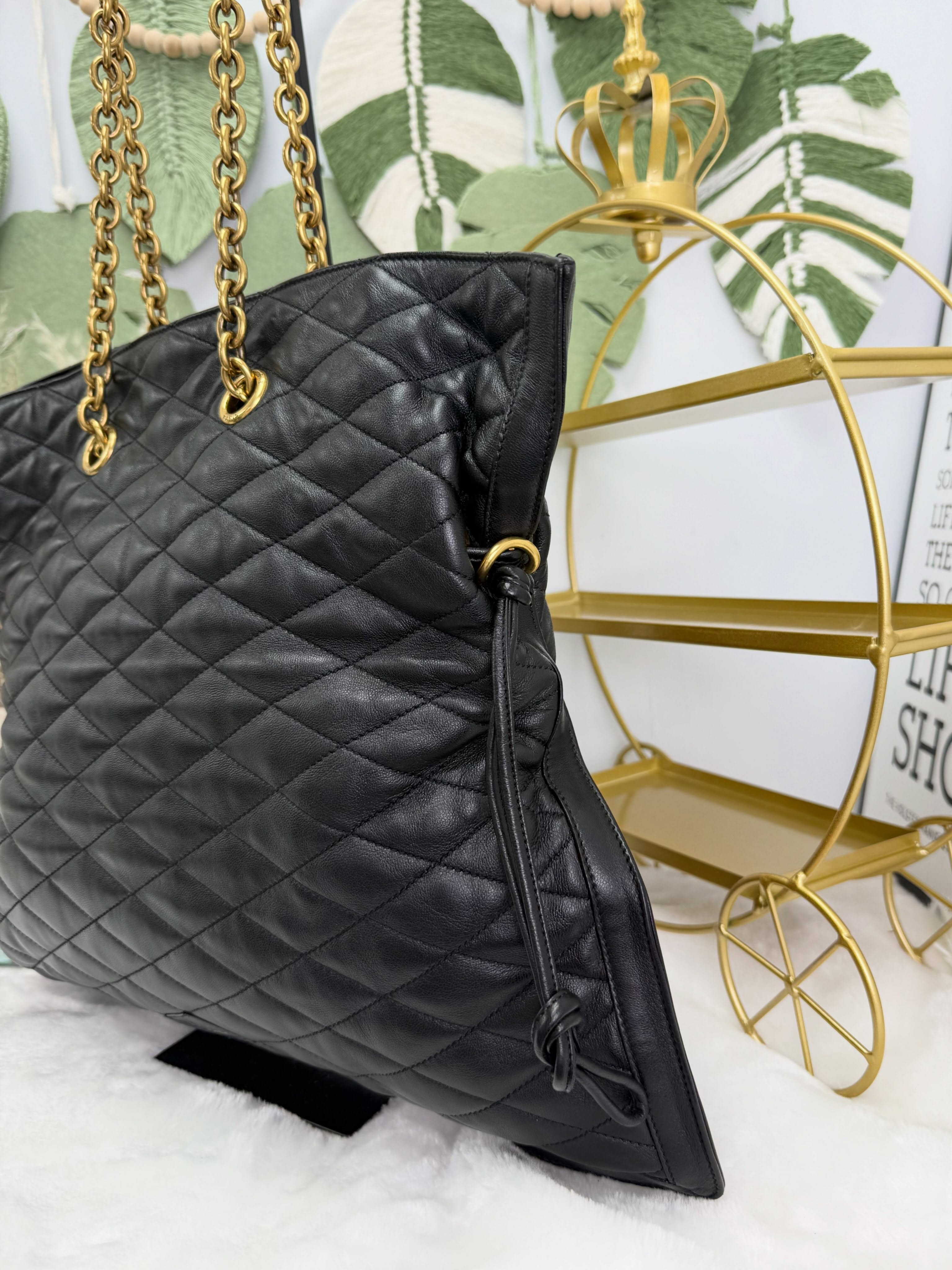 👜 PRE OWNED 🛍️黑金水桶包 有塵袋🖤