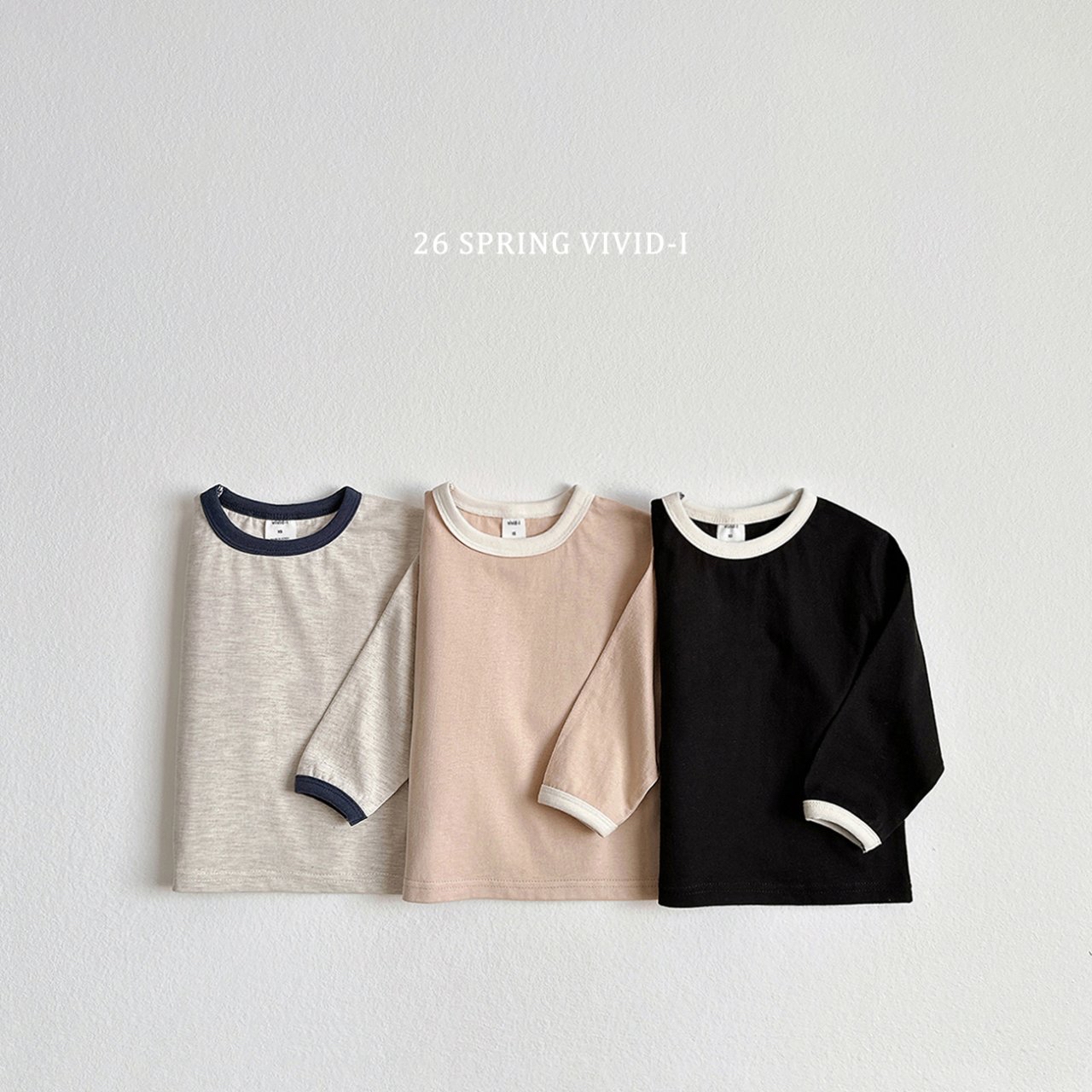 🌸預訂 韓國直送🌸🇰🇷VIVIDI三色撞色領寬鬆長袖上衣