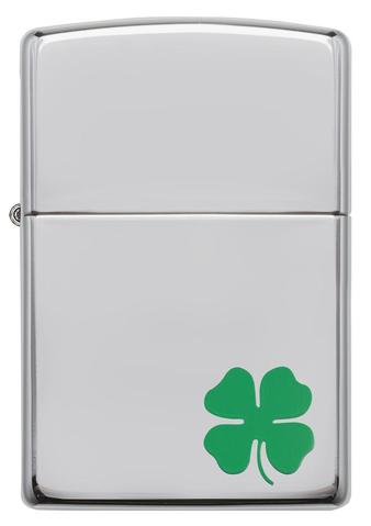 Zippo 24007 簡約四葉草防風打火機 鏡面四葉草 防風打火機 | ZIPPO 指定授權經銷商 |美國製造 | 收藏