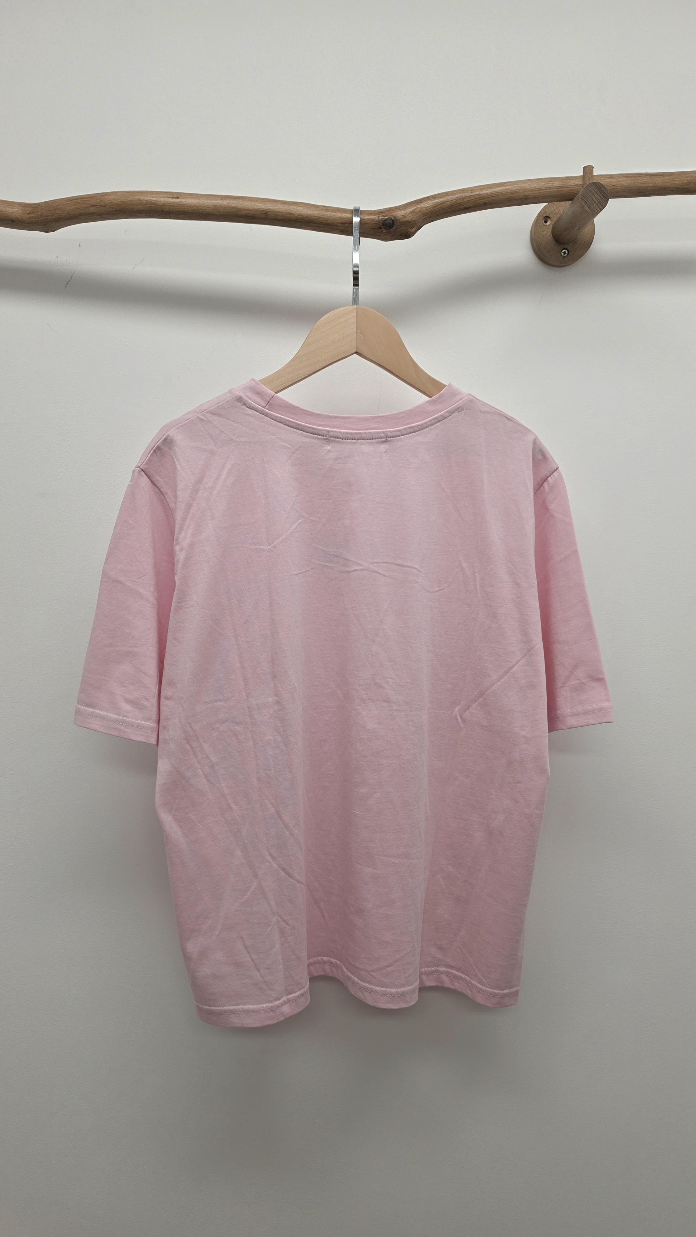 韓國粉紅拼小蝴蝶結印圖Tee