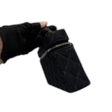Pre-Owned CHANEL Denim Quilted Top Handle Slim Vanity Case / Product Code: 26051504