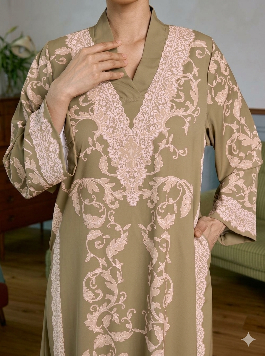 EGYPTIAN - CEMPAKA in OLIVE BEIGE