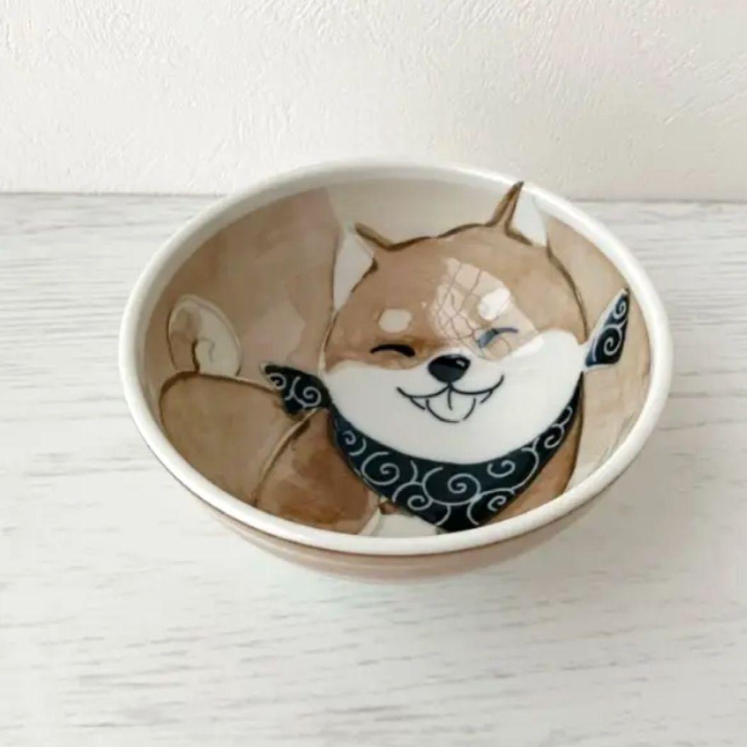 日本製柴犬陶瓷 輕量茶碗 DG-008