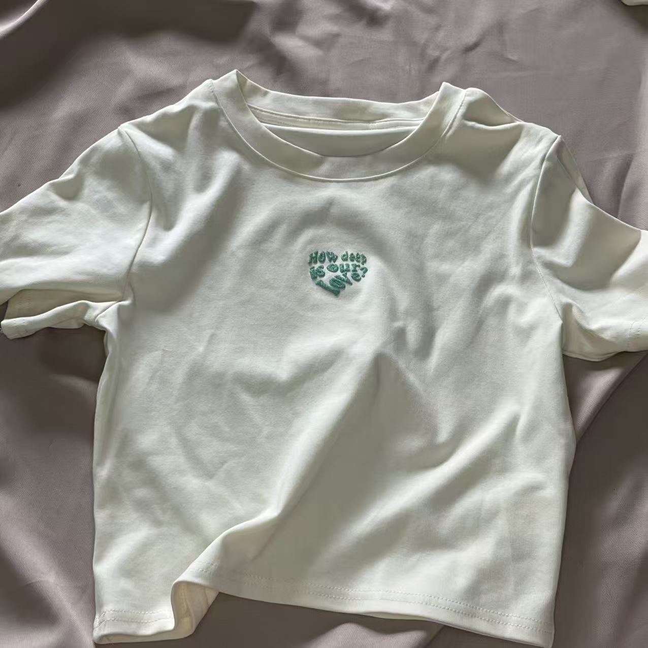 TS20018#9231 [Crop Top]  Exclusive Graphic T-shirt 