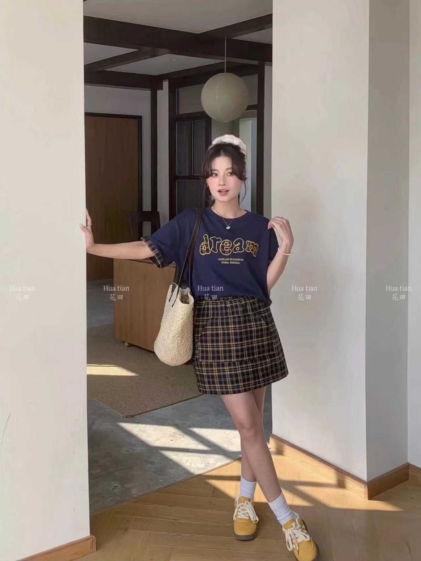 8033-9 韩系格子套装 🇨🇳