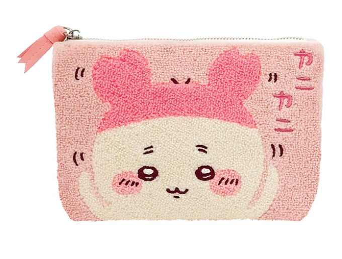 Chiikawa 三層分格刺繡花拉鏈袋 -古本