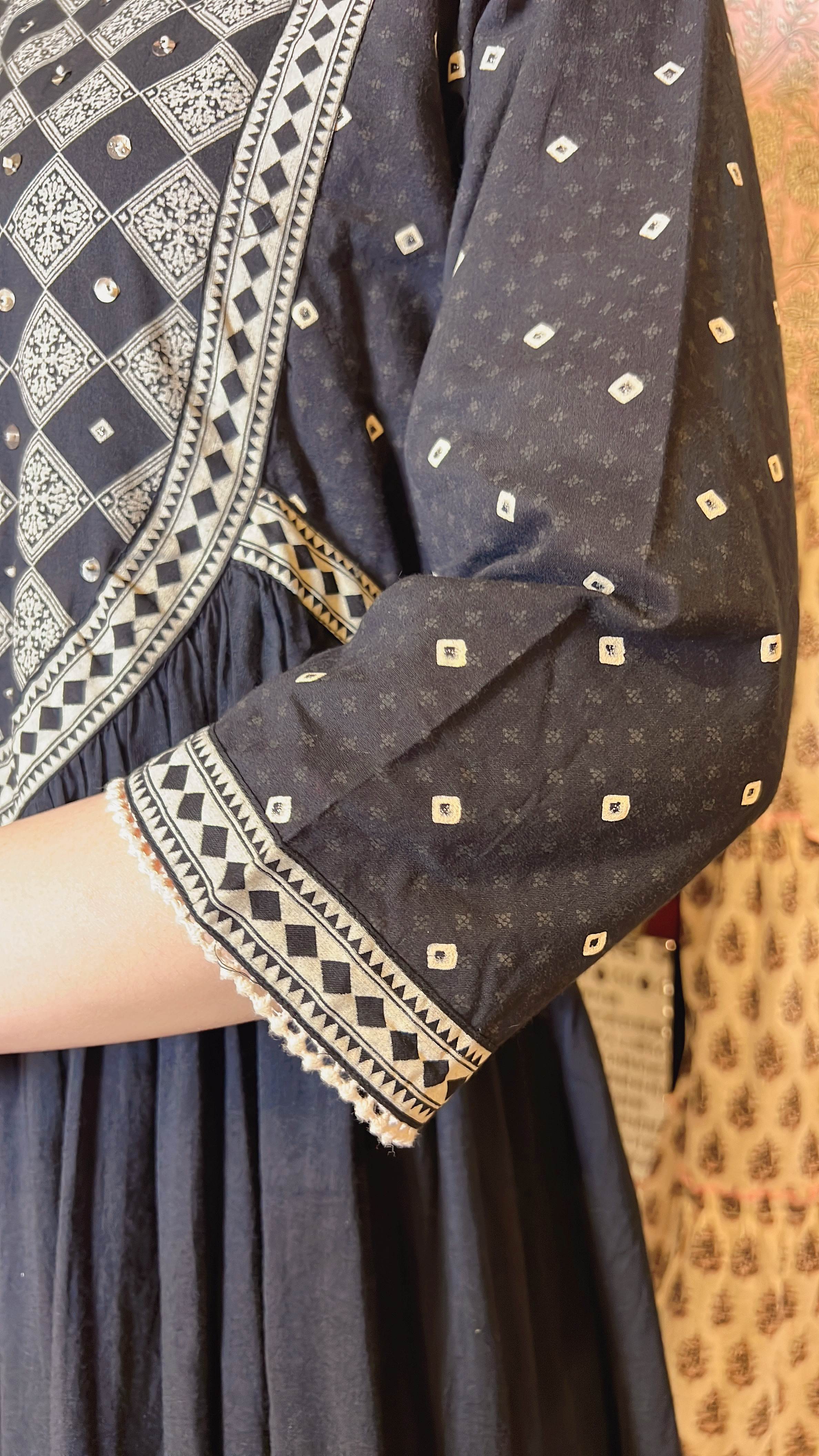 Black Checkerboard Pattern Cotton OP #1076