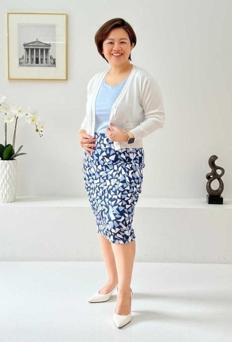 Statement Print Pencil Slim Skirt