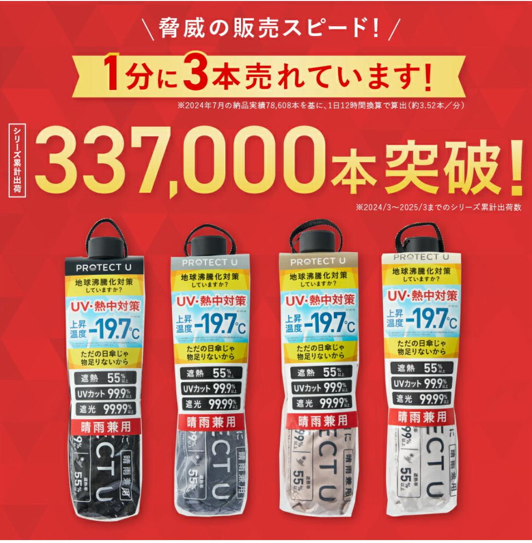 PROTECT U 超輕量五層塗層防曬遮陽傘，UPF50+，有效阻擋紫外線和熱量