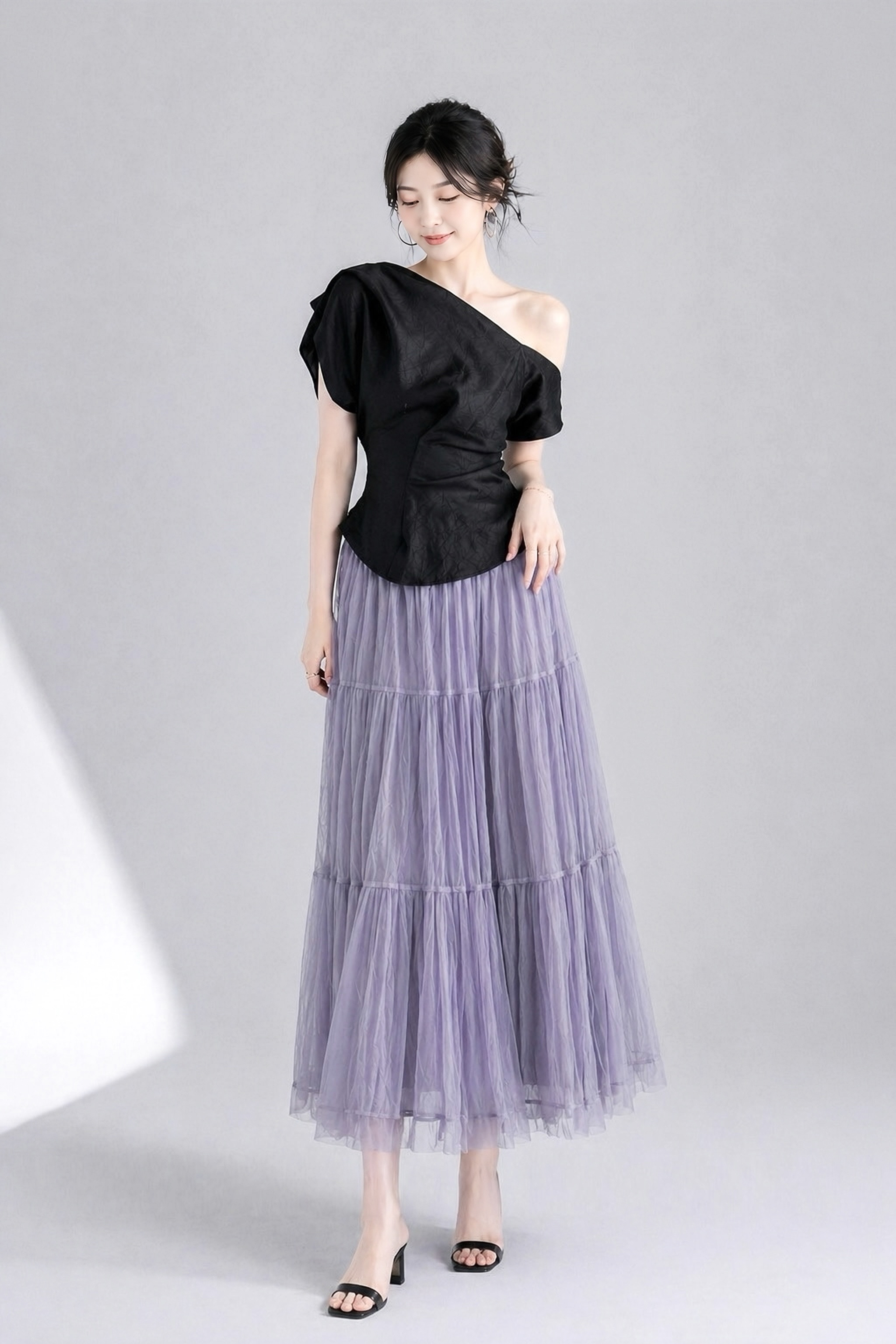 952 Ethereal Tiered Tulle Skirt