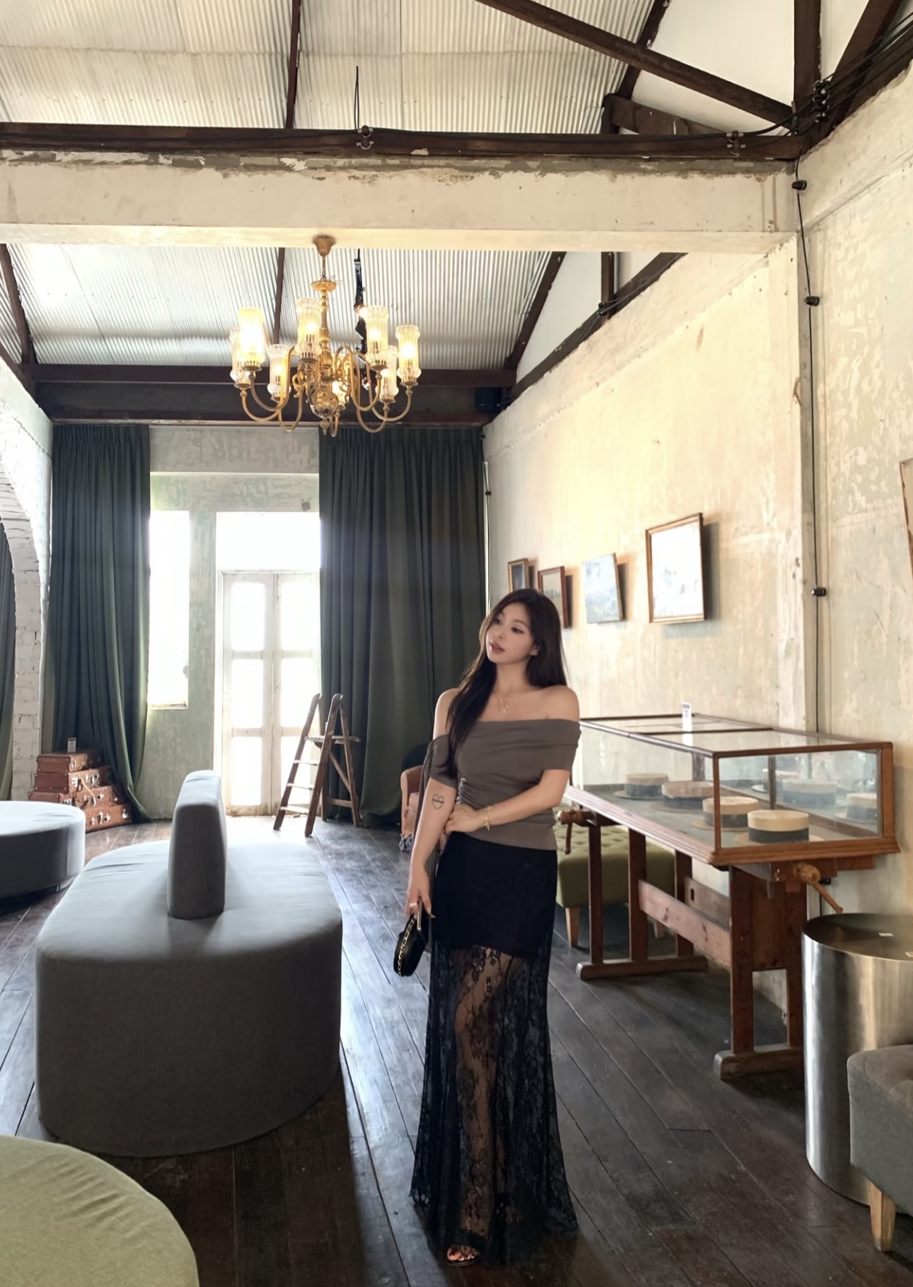 SK223蕾丝显瘦显高裙