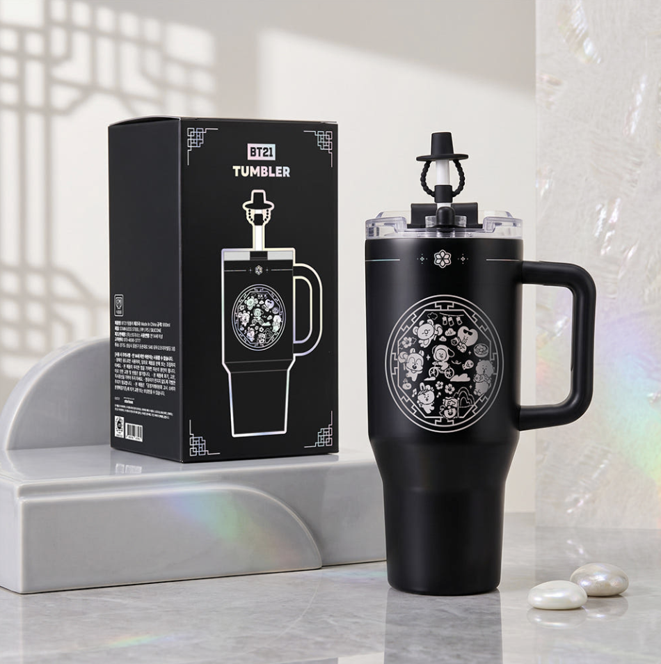 韓國 BT21 Hologram 全息雷射 保溫隨行杯 900ml