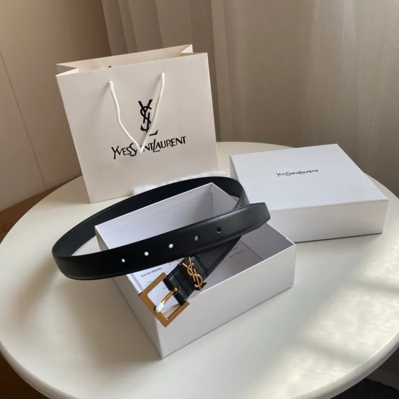 YSL女士頭層牛皮腰帶