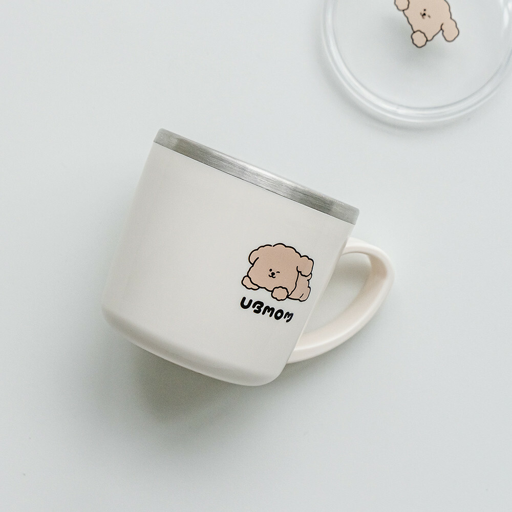 UBMOM 不銹鋼304帶蓋杯-MongMong狗