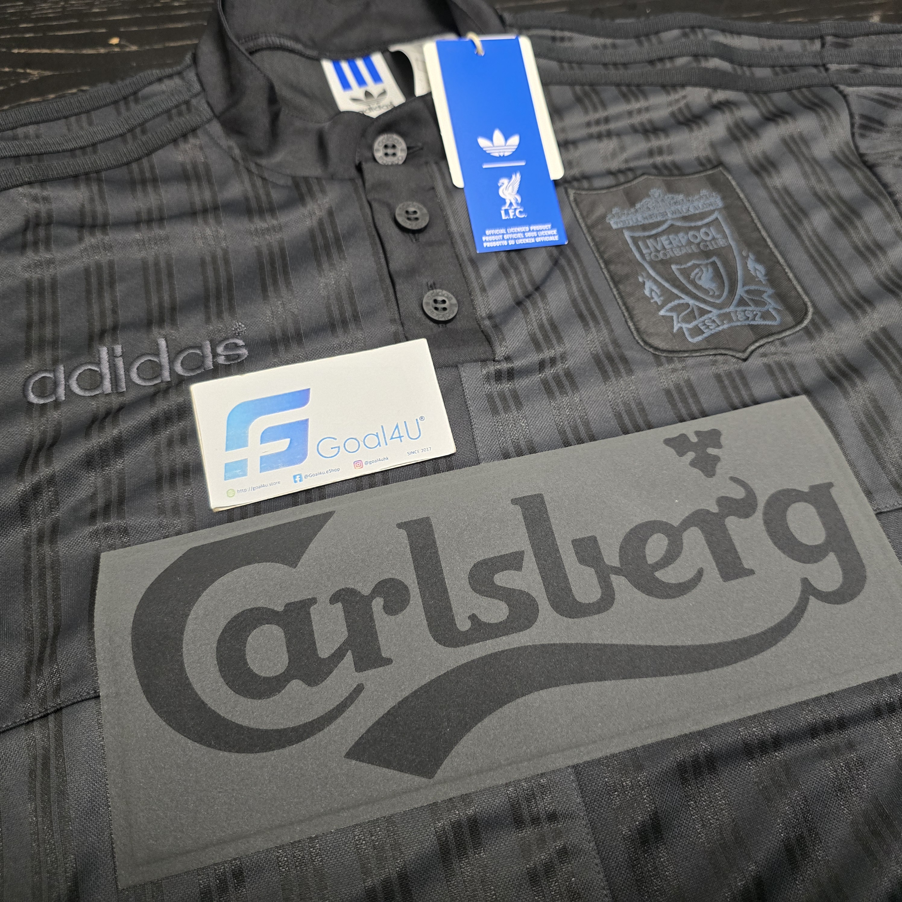 ⚫🖤 **收藏級黑魂版本！Adidas Liverpool 利物浦 1995-96 Blackout 作客球衣 (可加印字) KA8108