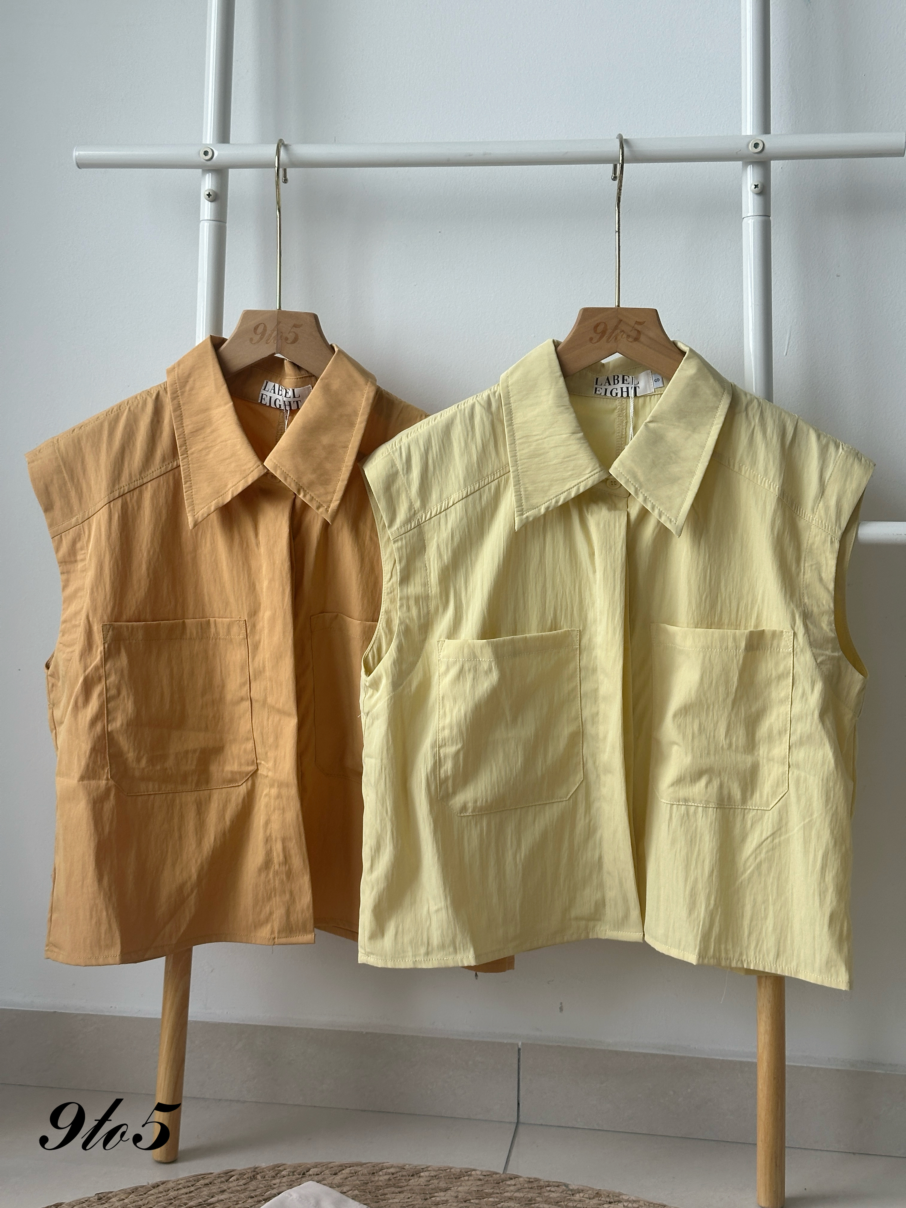 T4186 Sleeveless Crop Shirt - 4 Colors 