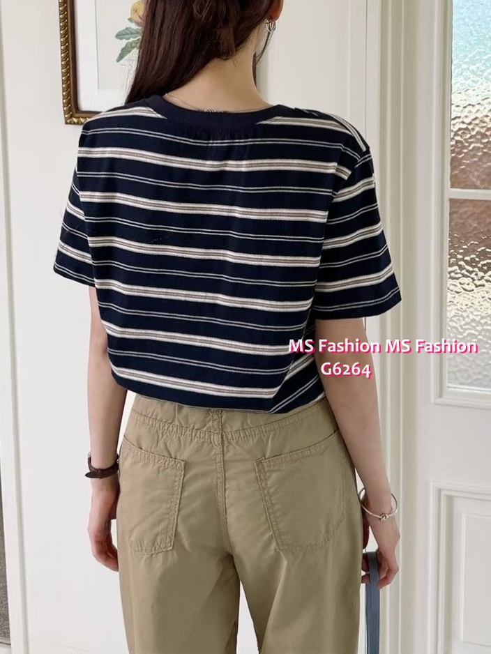 G6264 靚色橫間tee仔