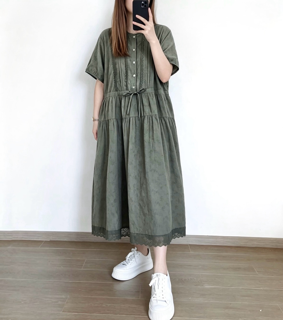 ☀️夏日優惠☀️ 日系刺繡花邊束繩Ops