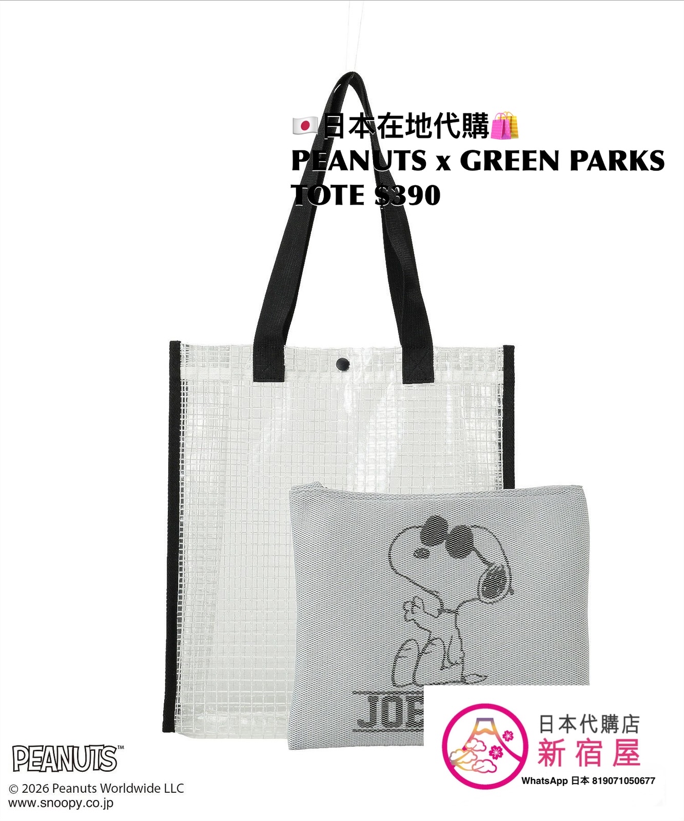 PEANUTS x GREEN PARKS TOTE