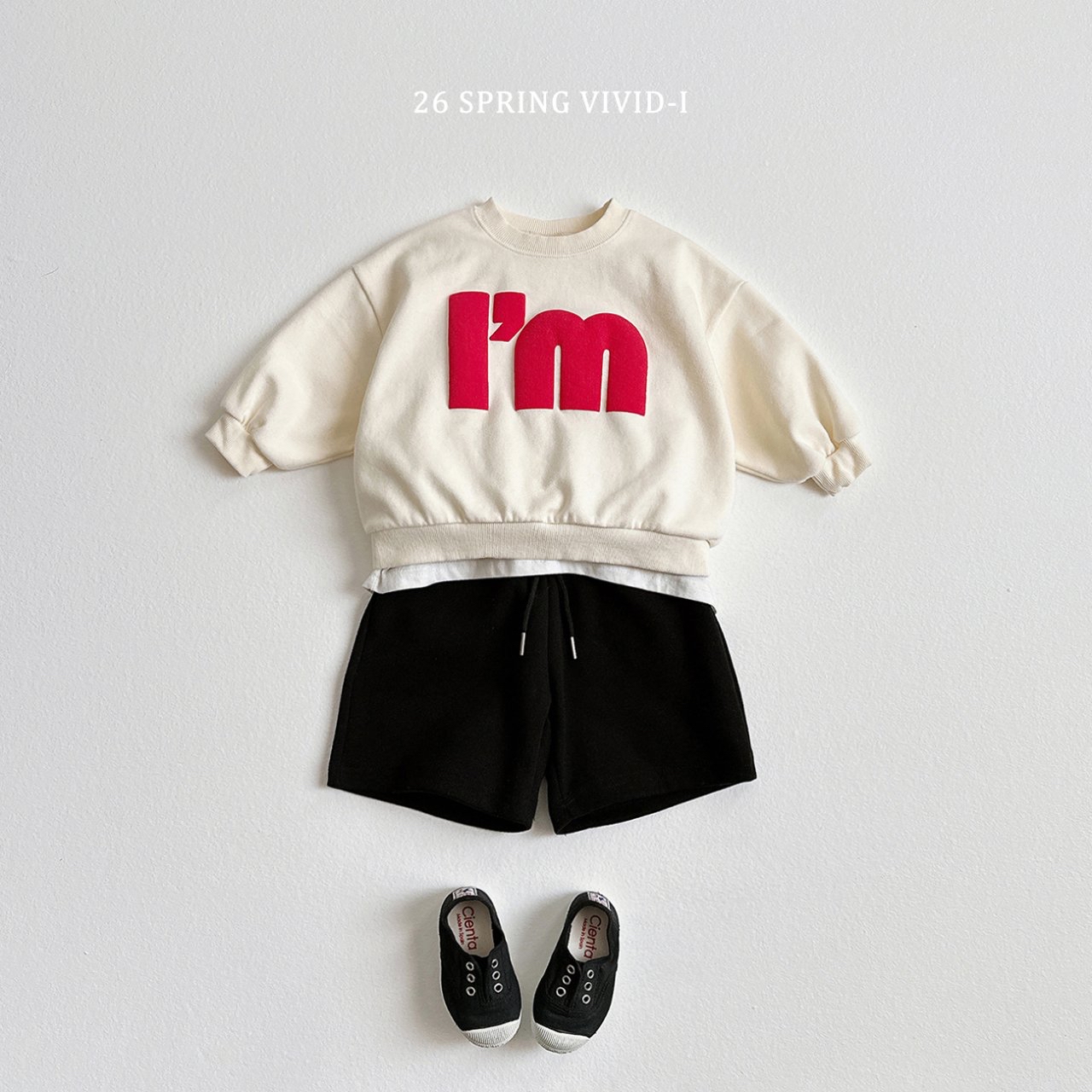 🌸預訂 韓國直送🌸🇰🇷VIVIDI三色立體字母印花寬鬆衛衣