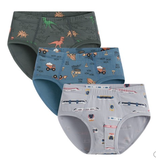 莫代爾印花三角褲(3入)-男童