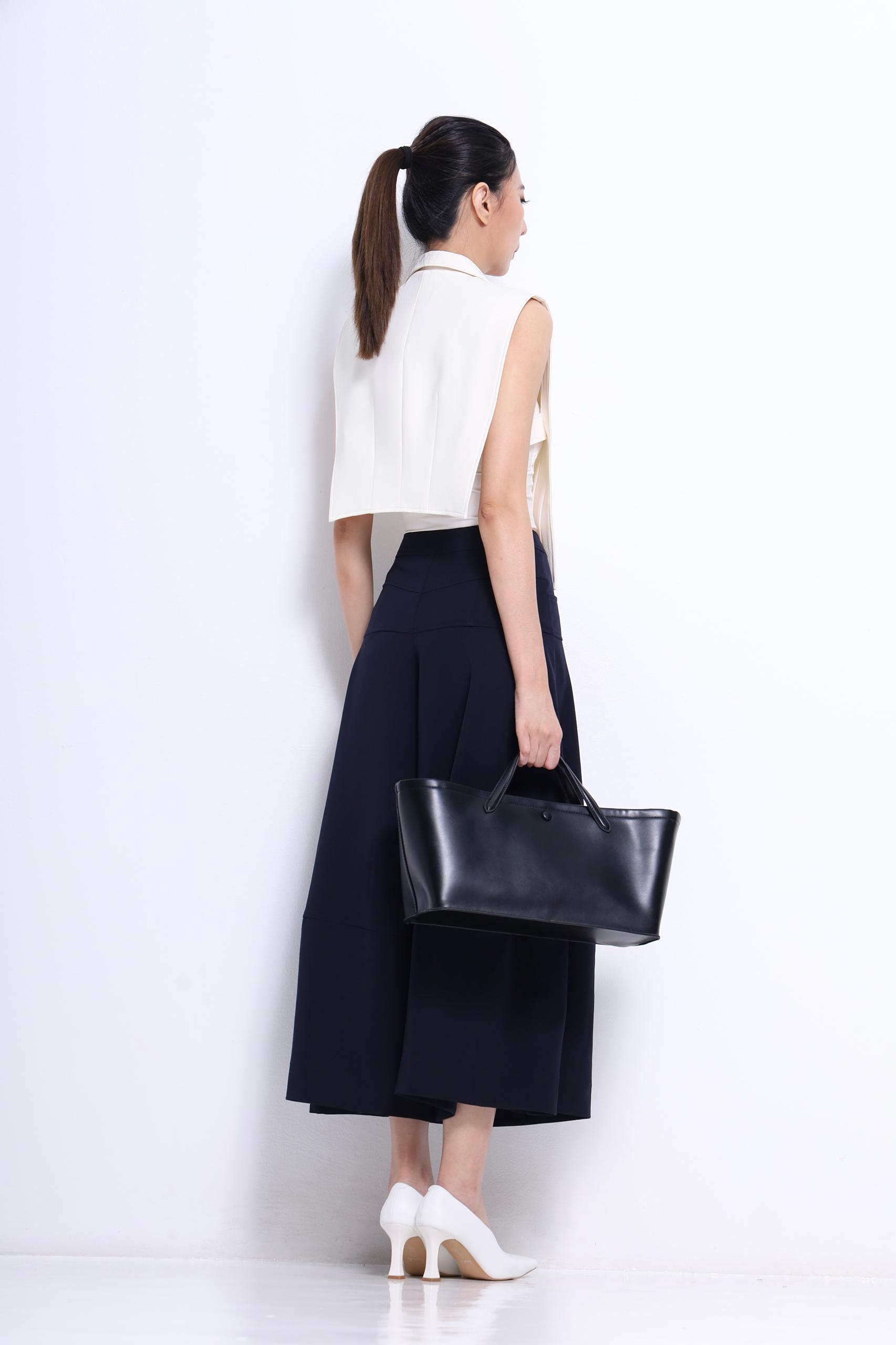 B3133 OPEN-SIDES UNEVEN SUIT VEST TOP
