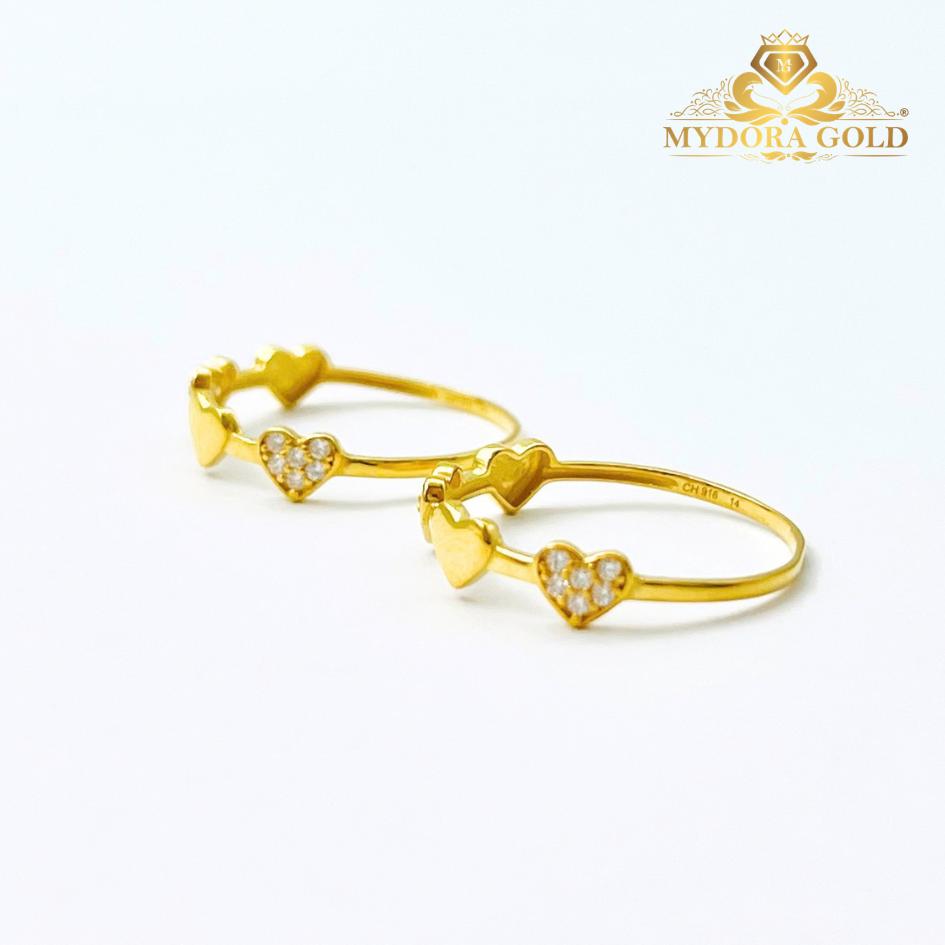 MYDORA Cincin Batu CZ Love Link l EMAS 916/22K