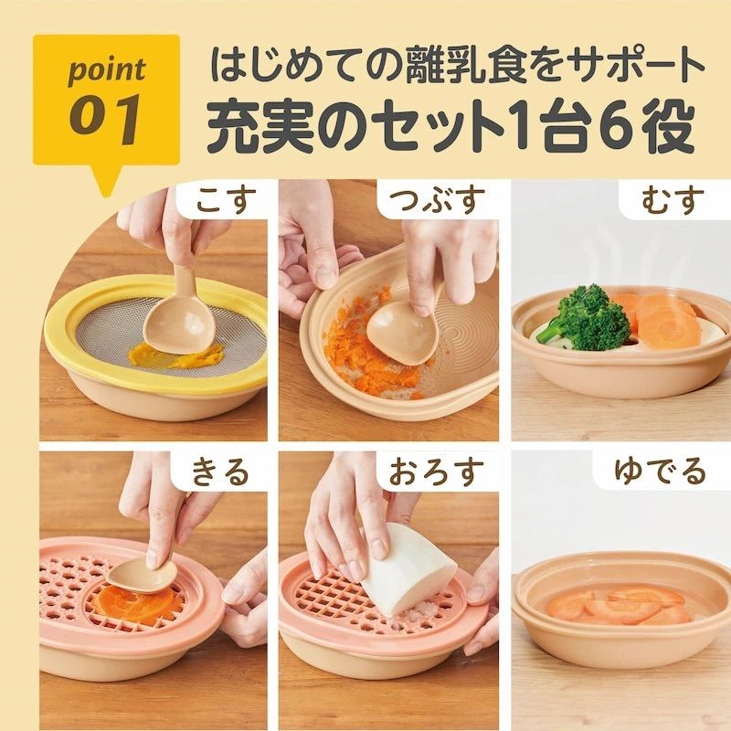 嬰兒輔食調理器具套裝 一台六大功能  [5-6個月以上適用] 平行進口