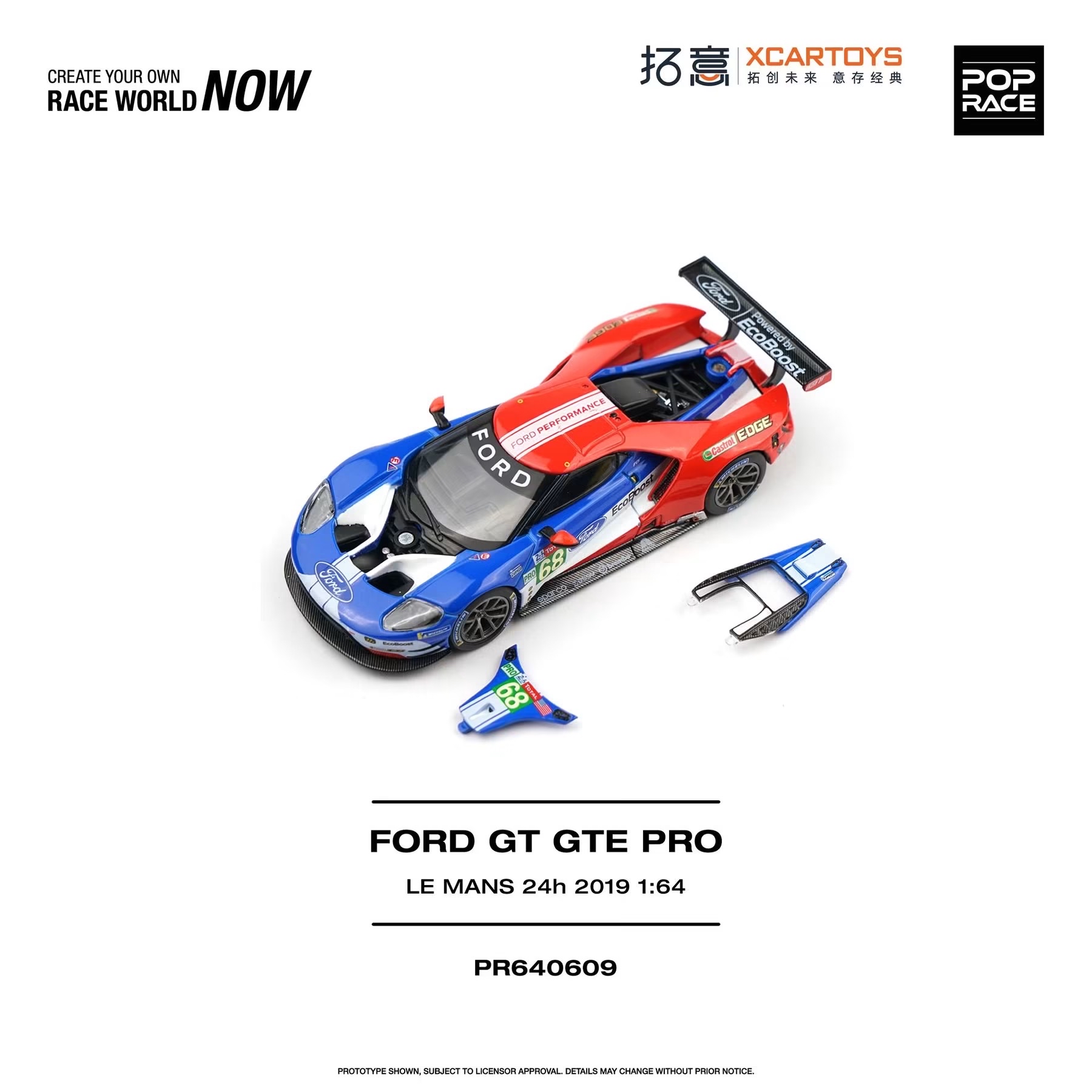 (預訂 Pre Order) Poprace (PR640609) FORD GT GTE PRO LE MANS 24H 2019