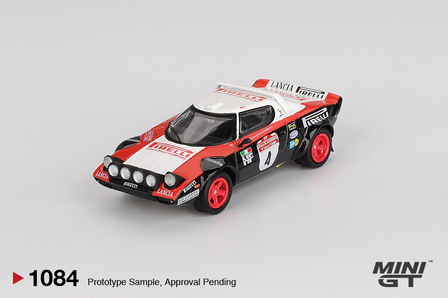Mini GT 1/64 Lancia Stratos HF #4 1978 Rally Sanremo Winner - MGT01084-L