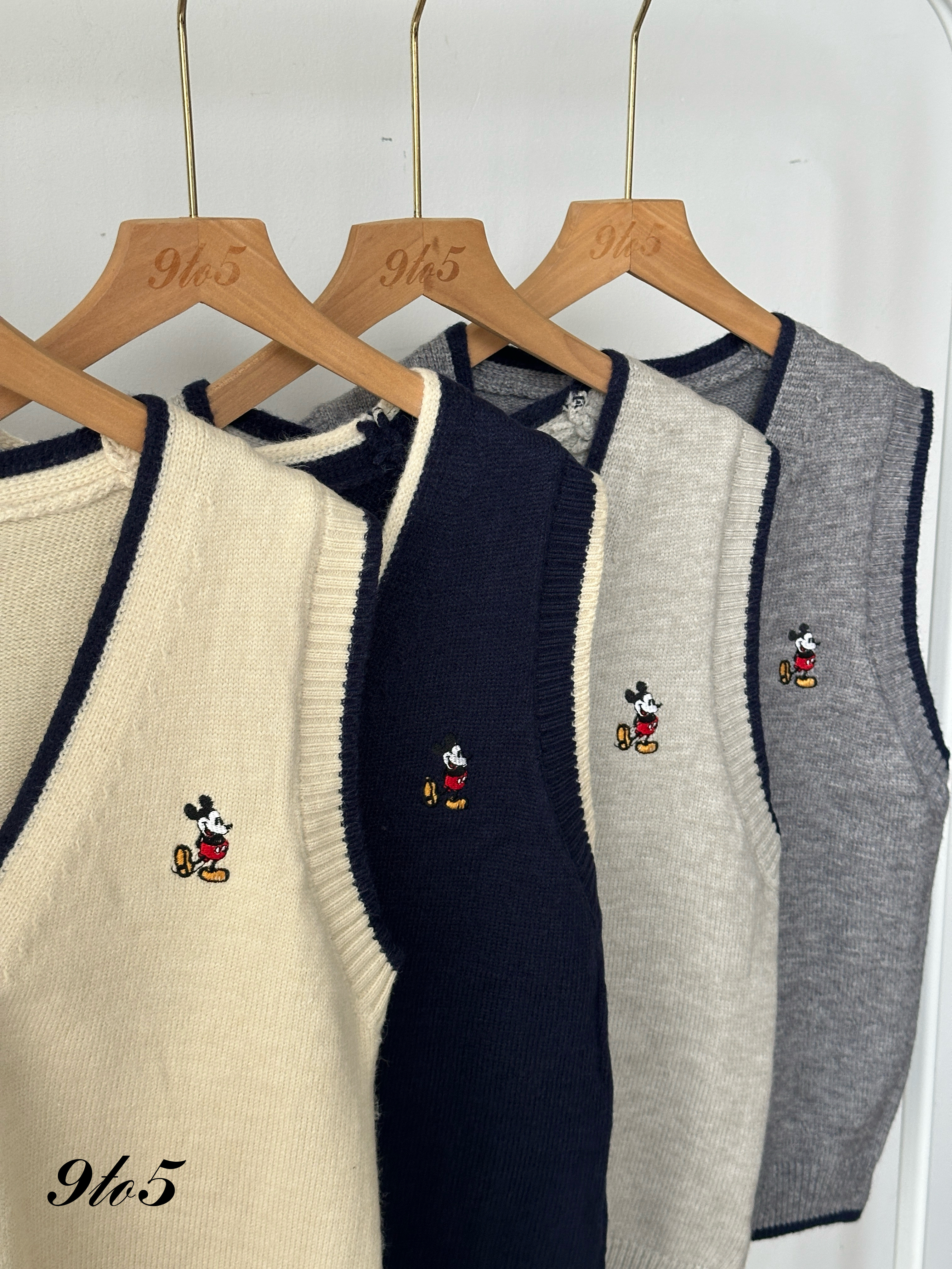 T4050 Mickey Knit Vest - 4 Colors