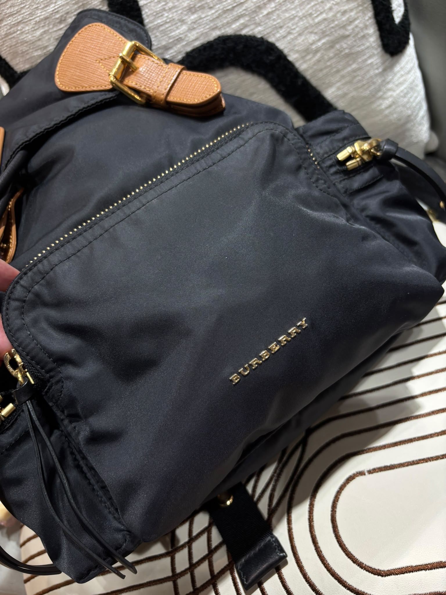Burberry Nylon Backpack 100%Authentic, 98%New ✅Dust Bag