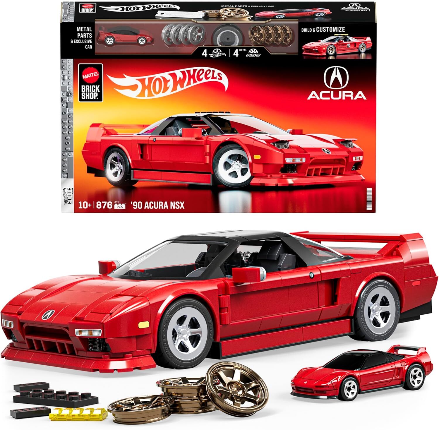 【預訂】Mattel Brick Shop x Hotwheels - '90 Honda NSX / Acura NSX 美高積木風火輪系列 
