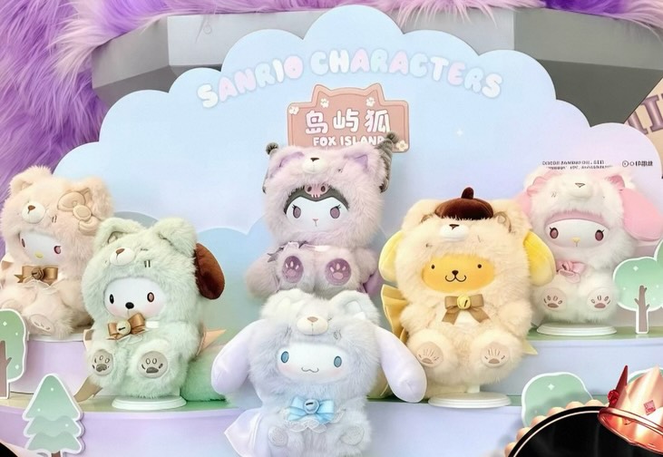 MINISO 「Sanrio島嶼狐系列」搪膠毛絨掛件盲盒-盲盒款$90✨✨🎀🧸🤍確認款dm詢問✨🎀#sanrio